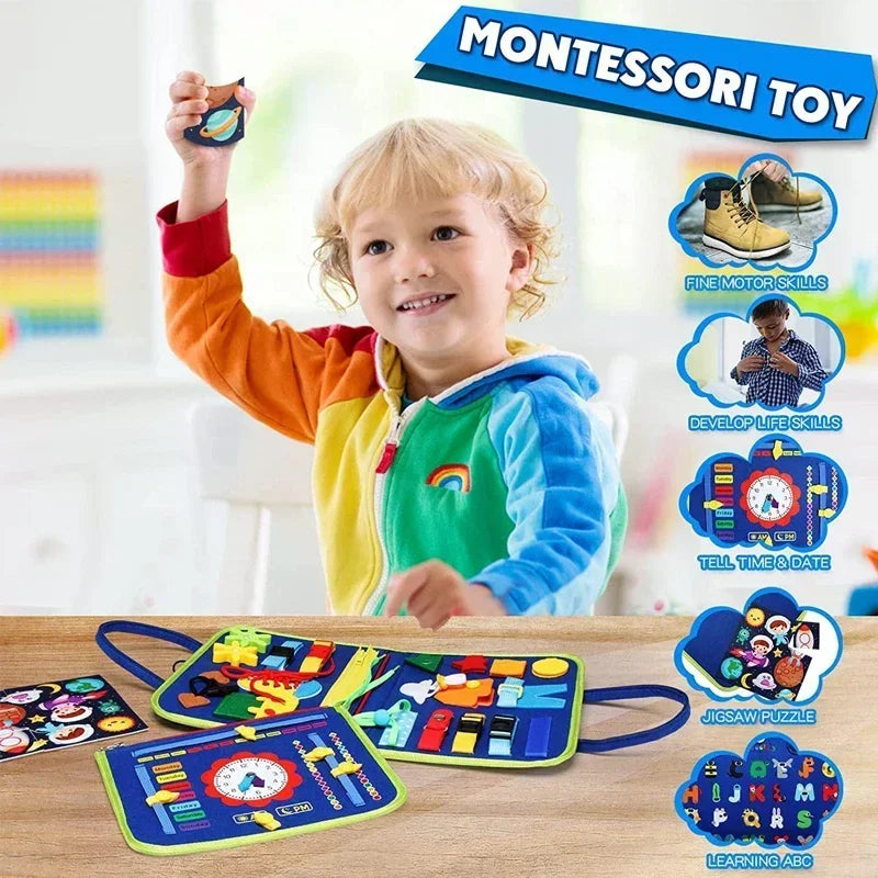 Montessori Felt Busy Book for Toddlers