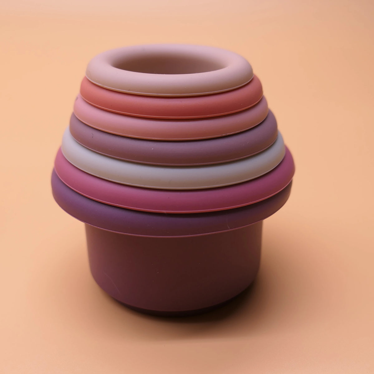 Rainbow Silicone Stacking Cup Set