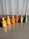 Beech Wooden Rainbow Sorting Peg Dolls, photo 8