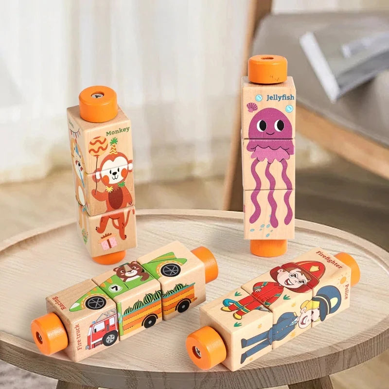 Wooden Rotating Jigsaw Puzzle