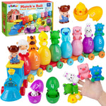 SmartTracks™ Farm Animal Train Set – Montessori Matching & Sorting Learning Toy