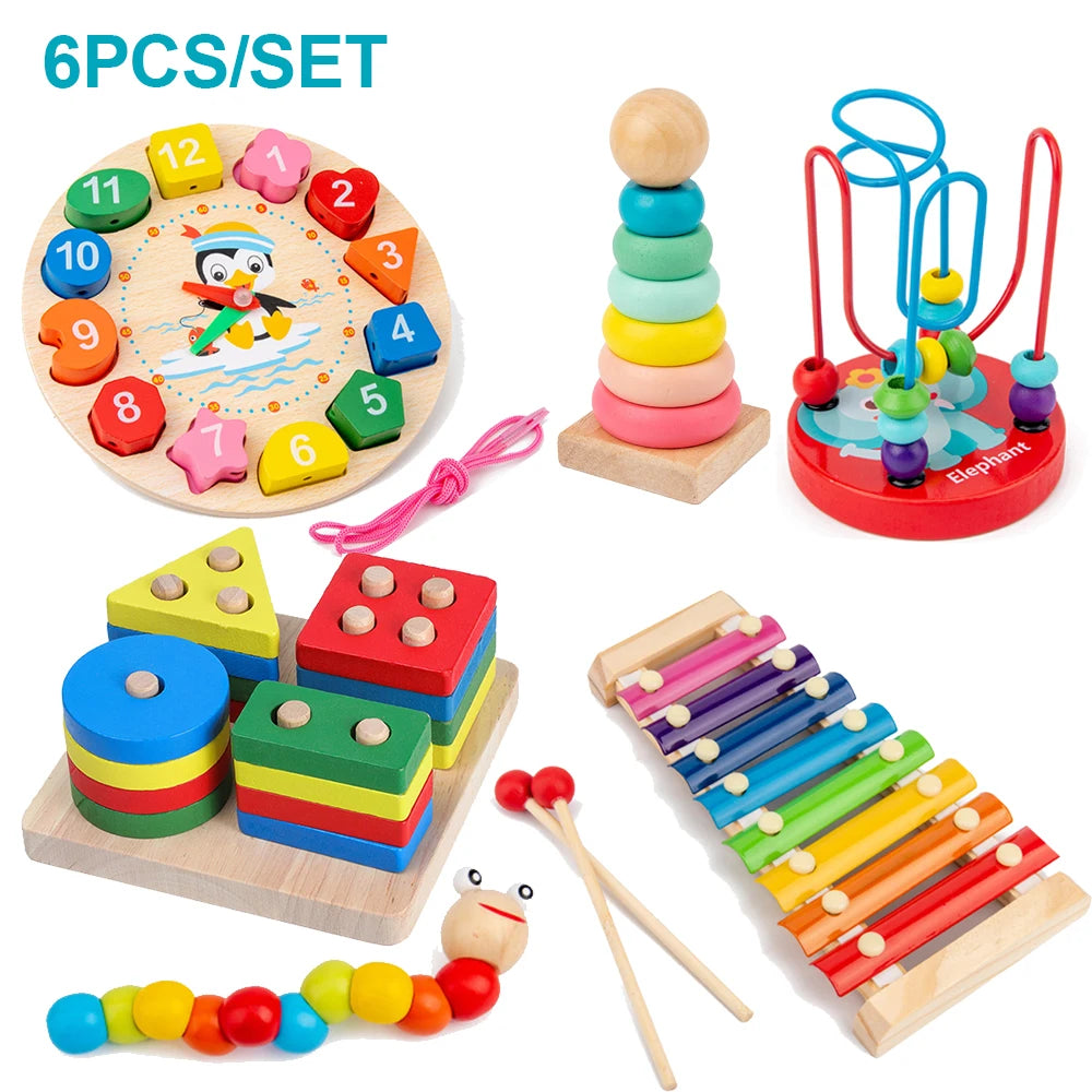 Montessori Wooden Puzzle Collection