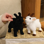 Black and White Goat Plush Keychain