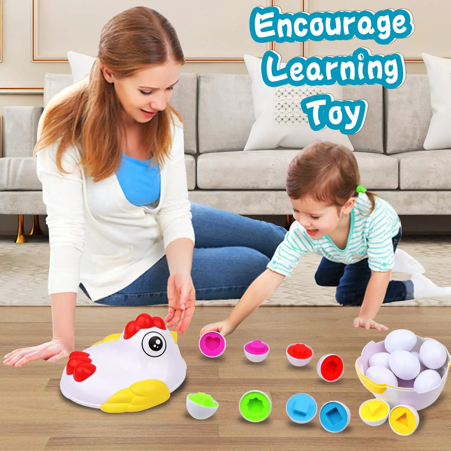 12 Montessori Chicken Matching Eggs