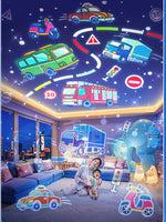 DinoGlow™ Projection Night Light-Rotating Star Projector with Music & Films