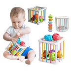 Baby Shape Sorter Cube with Sensory Shapes