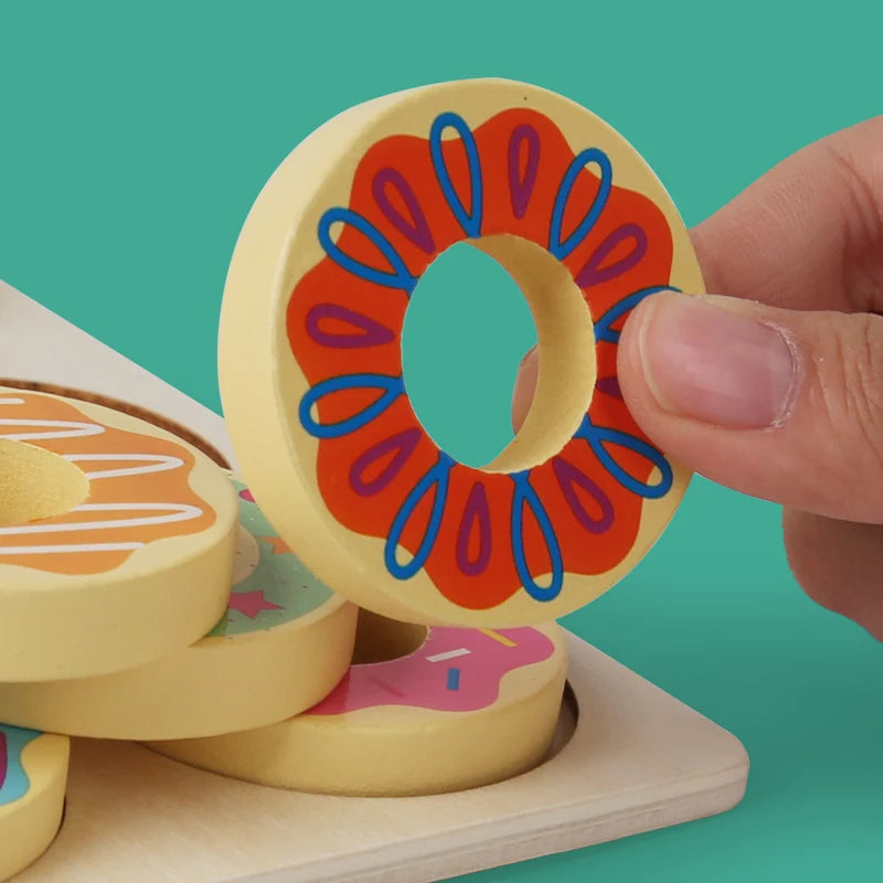Wooden Doughnut Color Matching Puzzle, photo 5