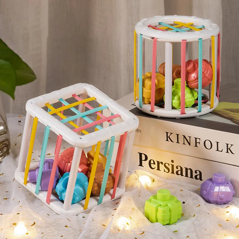 Baby Shape Sorter Cube with Sensory Shapes