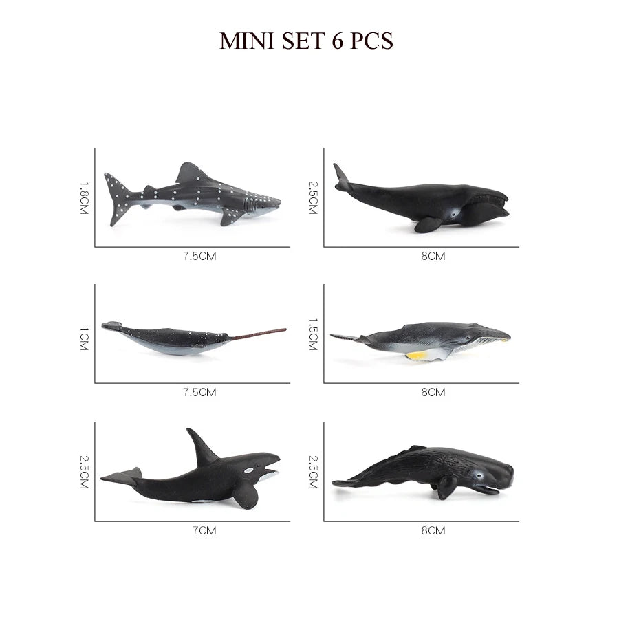 Realistic Ocean Animal Figurines Set