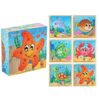 Wooden 3D Cube Puzzle – Montessori Educational Blocks