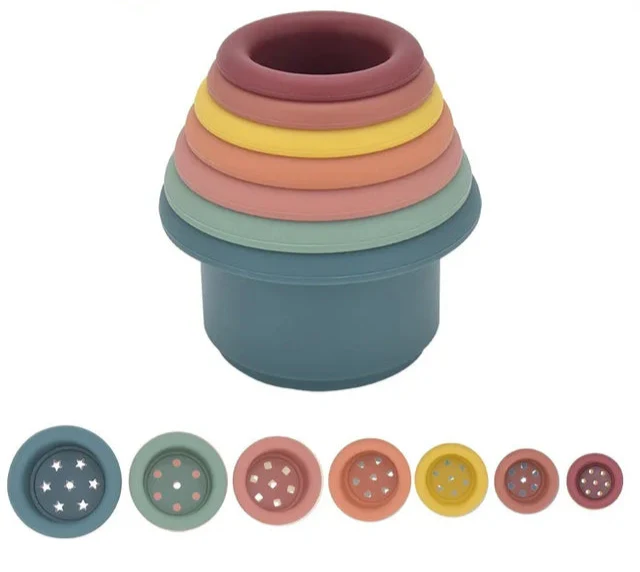 Silicone Stacking Cups – Montessori Sensory Learning Toy
