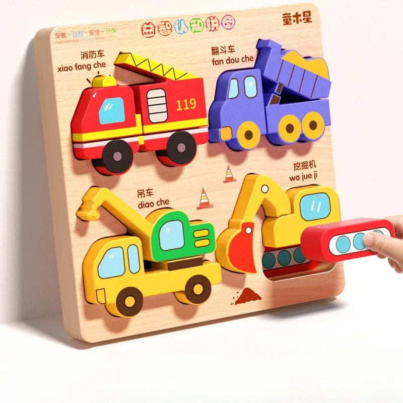 Wooden 3D Puzzle Sets (Animals, Vehicles & More)