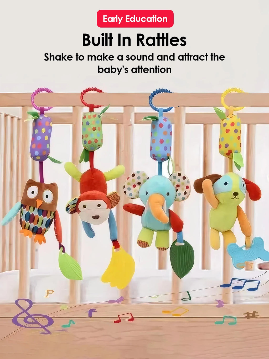 Hanging Animal Rattle with Bell