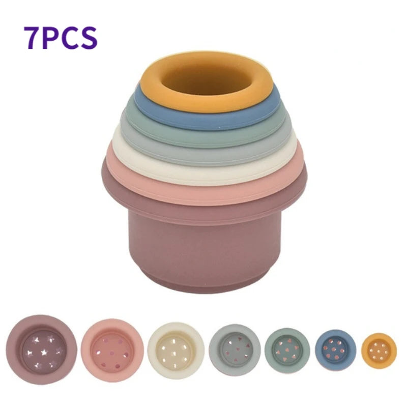 Silicone Stacking Cups – Montessori Sensory Learning Toy