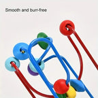 Wooden Bead Maze Roller Coaster Toy