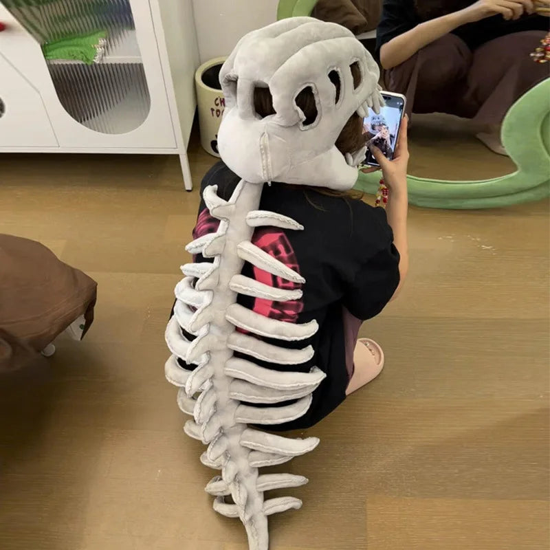 Dinosaur Skeleton Plush Costume for Kids and Adults