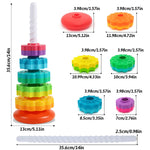 UiTeZool Spinning Stacker – Colorful Montessori Toy