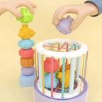 Baby Shape Sorter Cube with Sensory Shapes