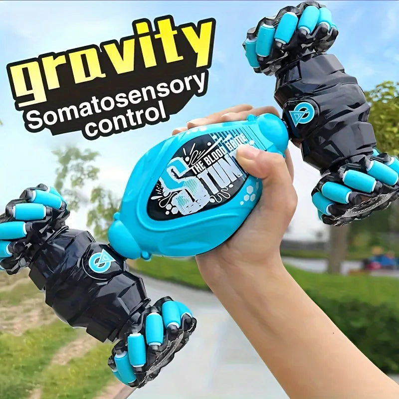 StuntX™ Gesture-Control RC Climbing Car – 360° Rotating LED Off-Road Racer