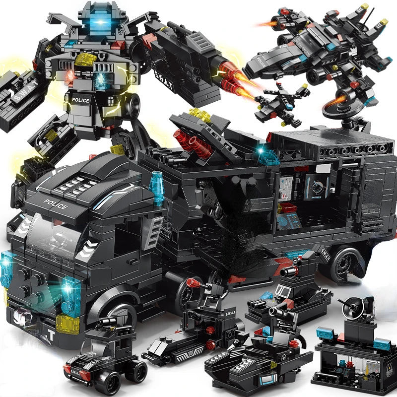 Warship Building Blocks Set