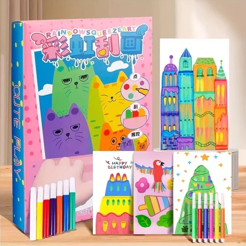 Mess-Free Rainbow Scratch Art Kit, photo 3