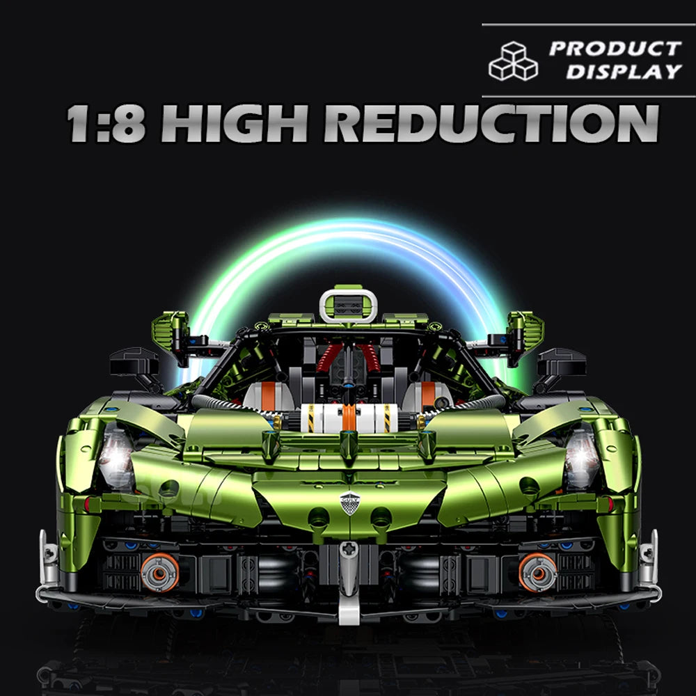 Keni Saige™ 1:8 Scale Supercar Building Blocks Model