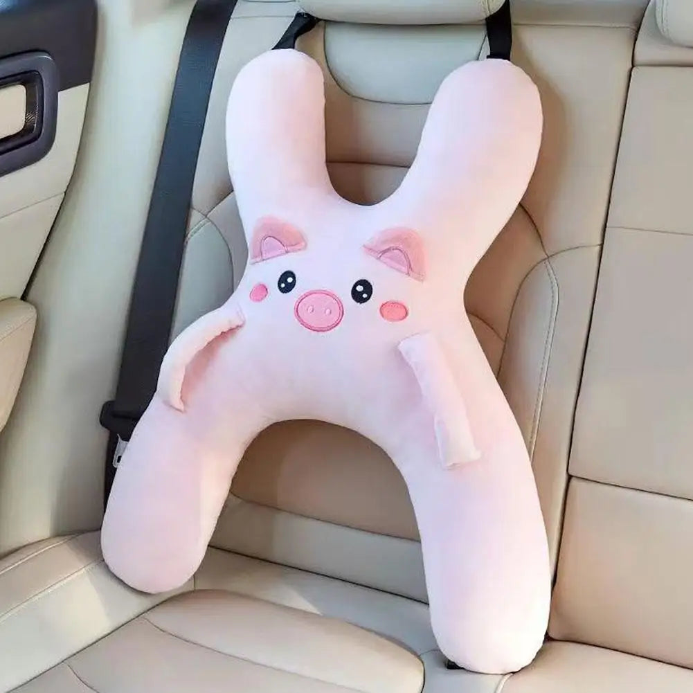 SnuggleSafari™ Kids Travel Pillow (Animal Plush Neck Support)