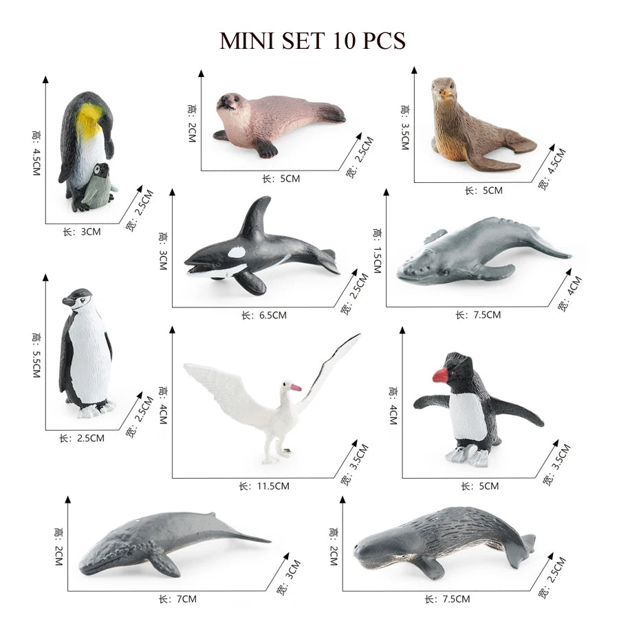 Realistic Ocean Animal Figurines Set
