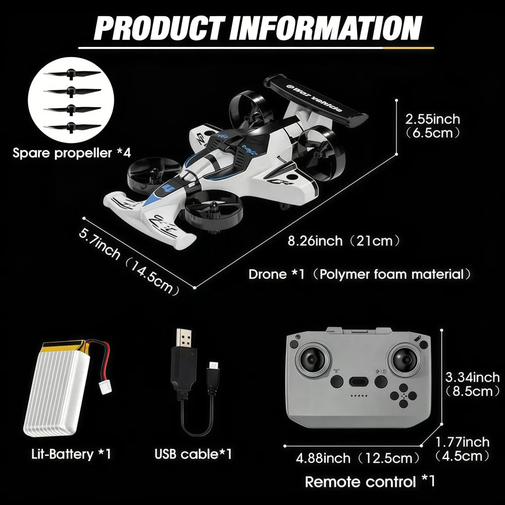 SkyDrift 2-in-1 RC Plane and Stunt Car