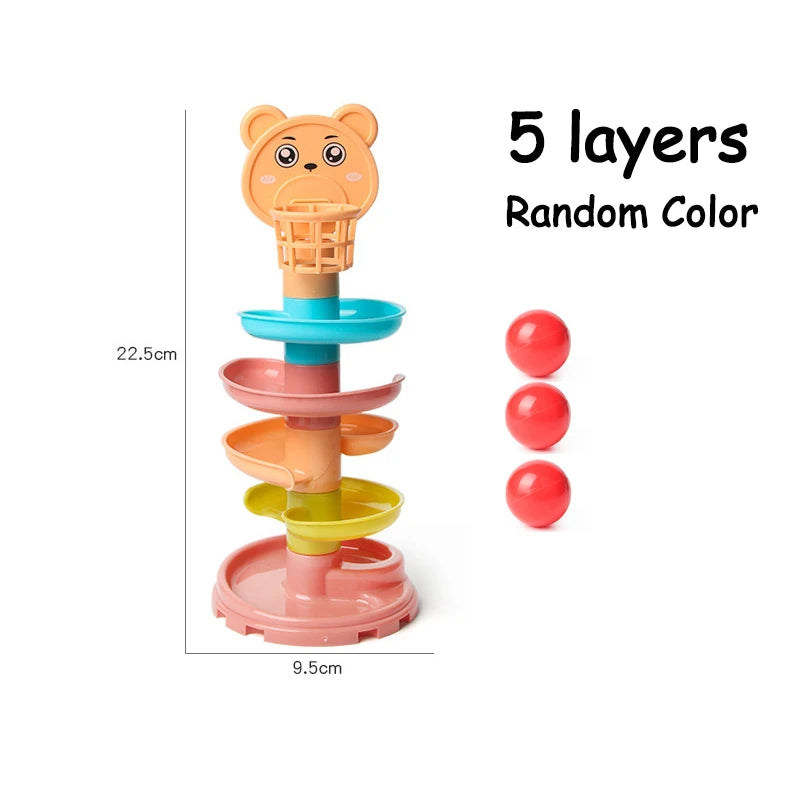 Mini Rolling Ball Tower Track Toy