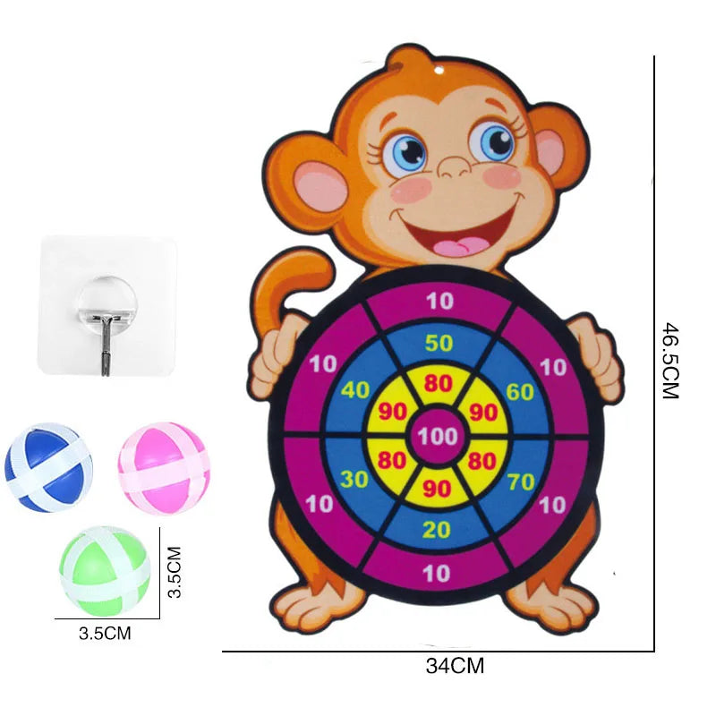 Kids Dart Board Set – Soft Sticky Ball Target Game