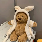 Shy Bonnie Rabbit Plush Doll with Birthday Cake