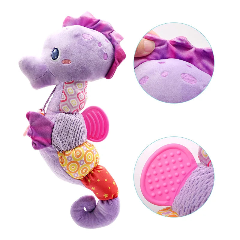 Musical Seahorse Baby Plush with Rattle and Crinkle