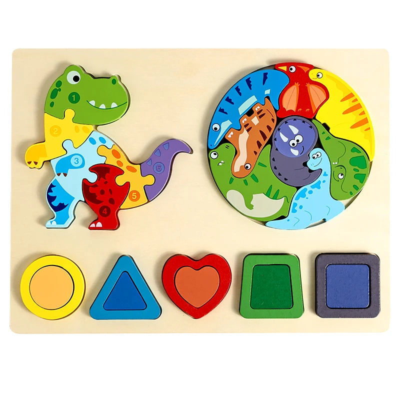 Wooden Chunky Animal 3D Puzzle