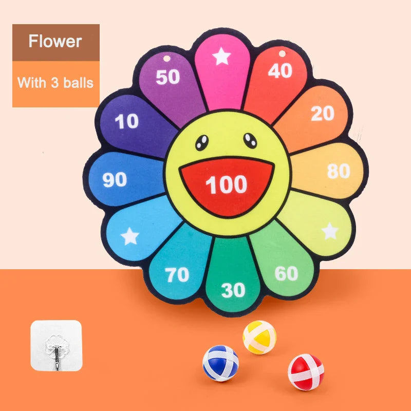 Kids Dart Board Set – Soft Sticky Ball Target Game