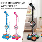 Kids Karaoke Microphone Stand with LED Lights