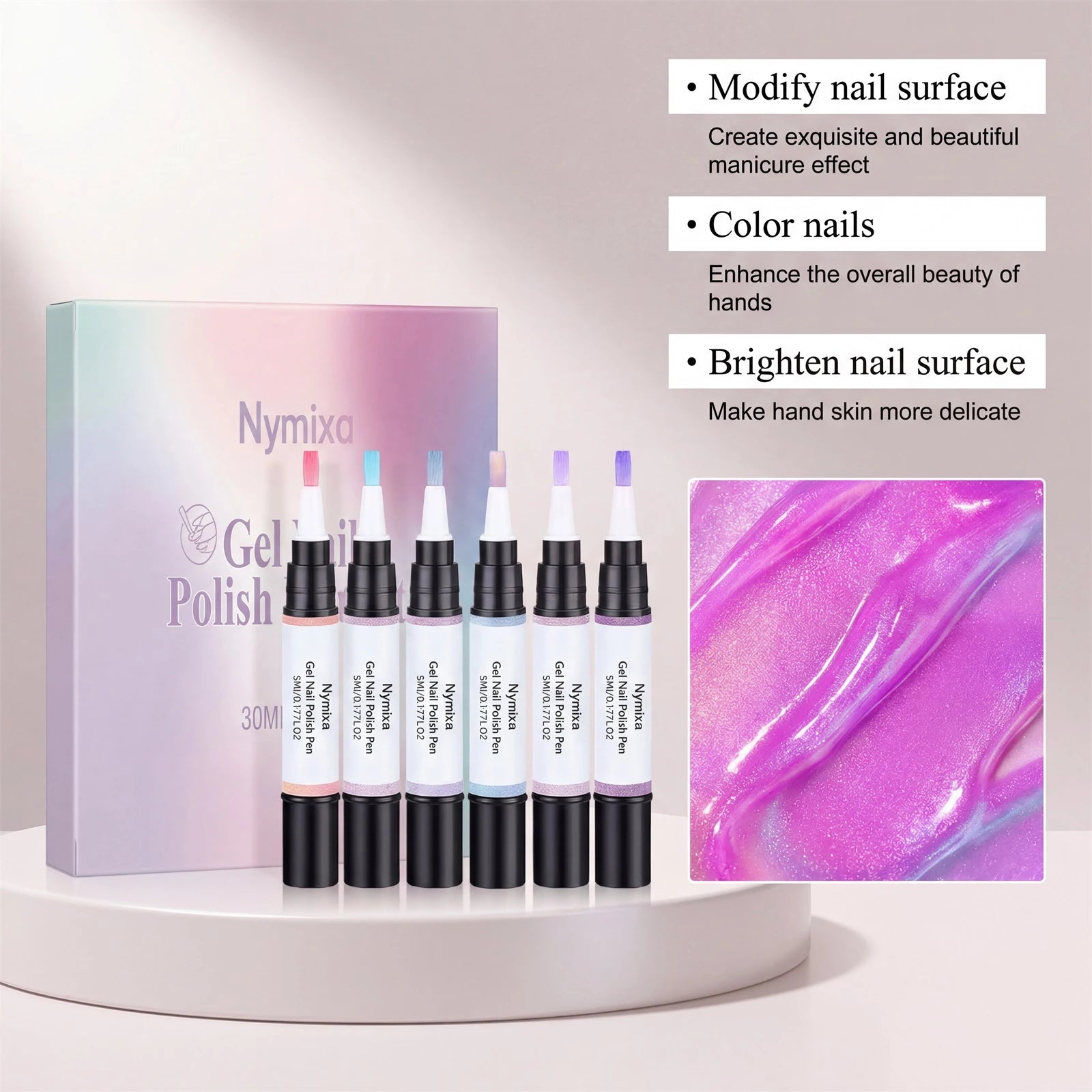 GlamGel™ 3-in-1 Gel Nail Pen Set