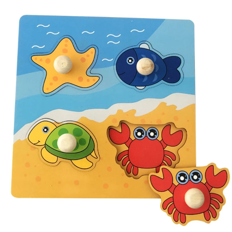 Montessori Wooden Puzzle Board for Toddlers