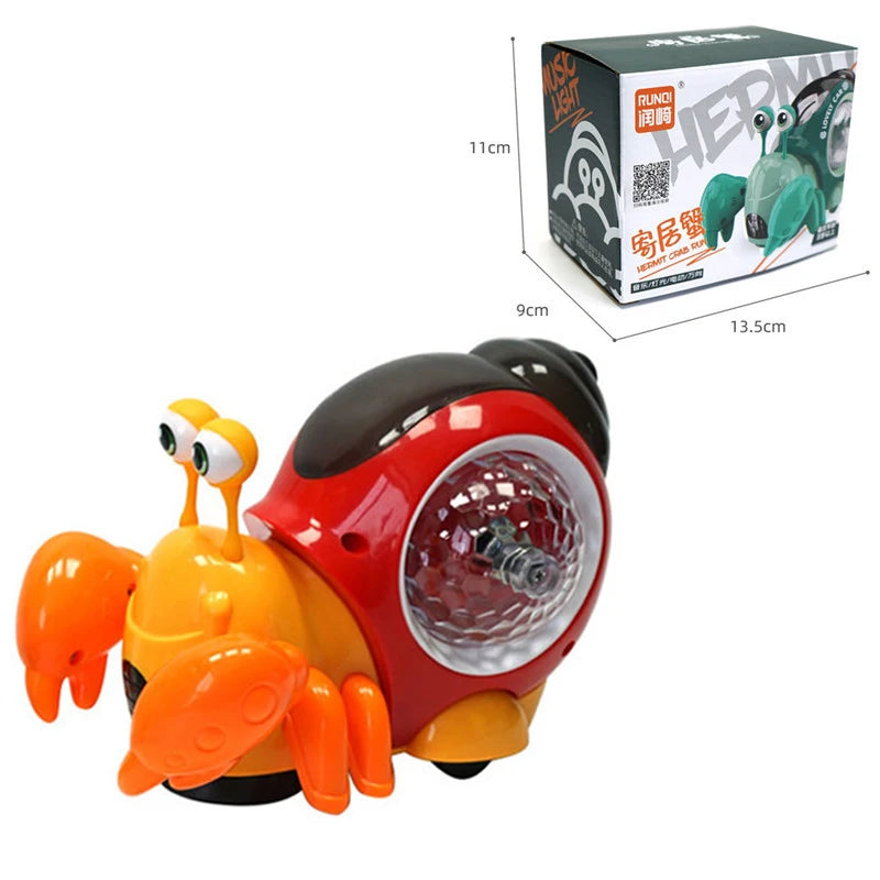 Crawling Crab and Snail Baby Toy with Music and Lights