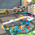 Dinosaur Parking Garage Rail Car Set