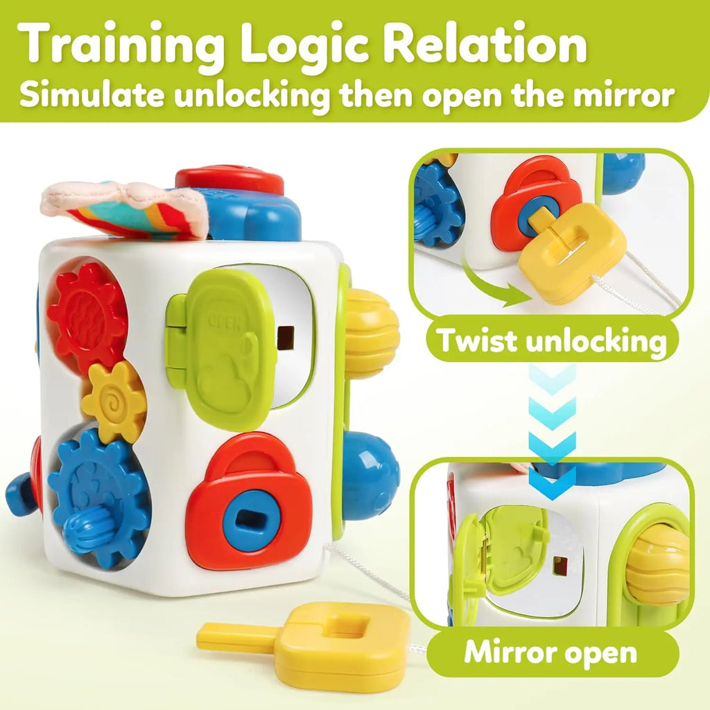 Montessori Busy Cube Sensory Activity Toy