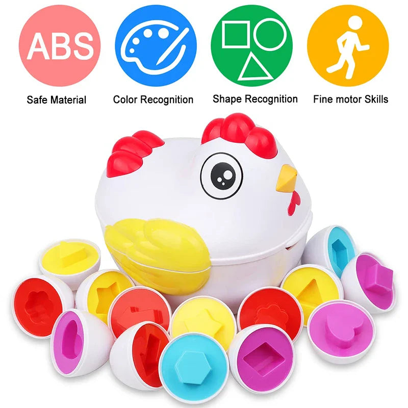 12 Montessori Chicken Matching Eggs