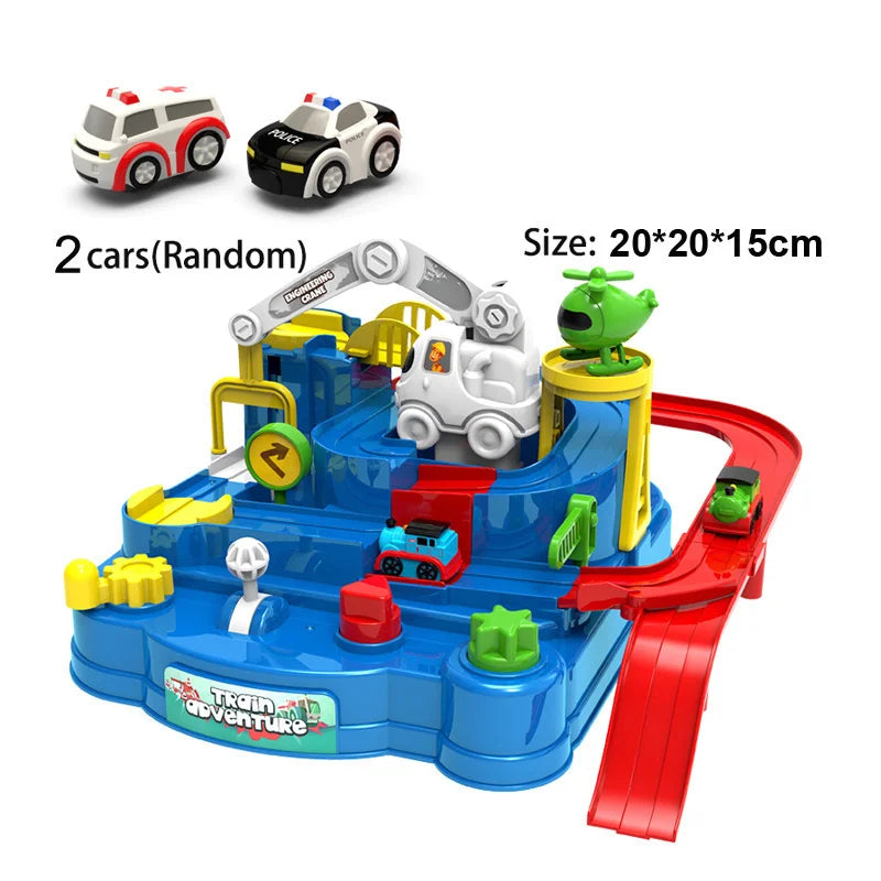 Track Car Parking Playset