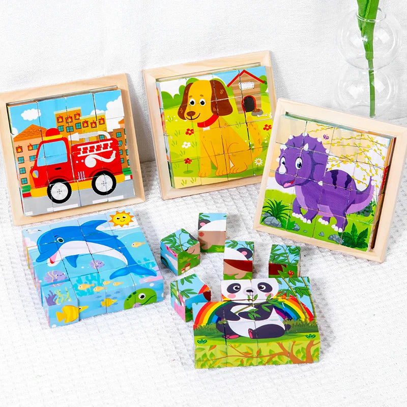 Wooden Six-Sided Cube Puzzle Blocks, photo 5