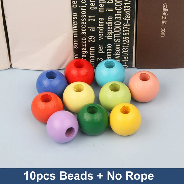 Wooden Threading Beads Lacing Toy