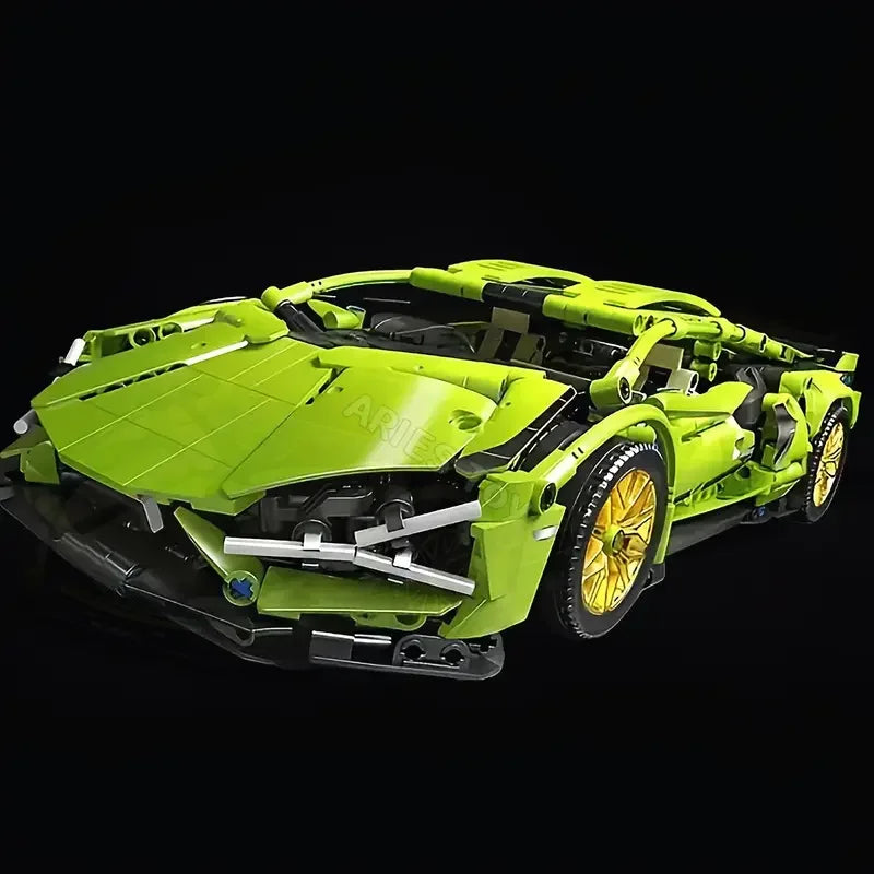 Green Sports Car Building Set (1690 Pieces)