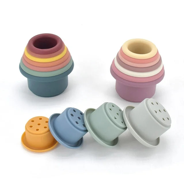 Silicone Stacking Cups – Montessori Sensory Learning Toy