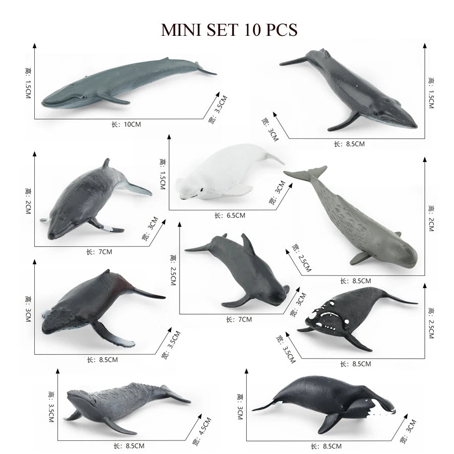 Realistic Ocean Animal Figurines Set