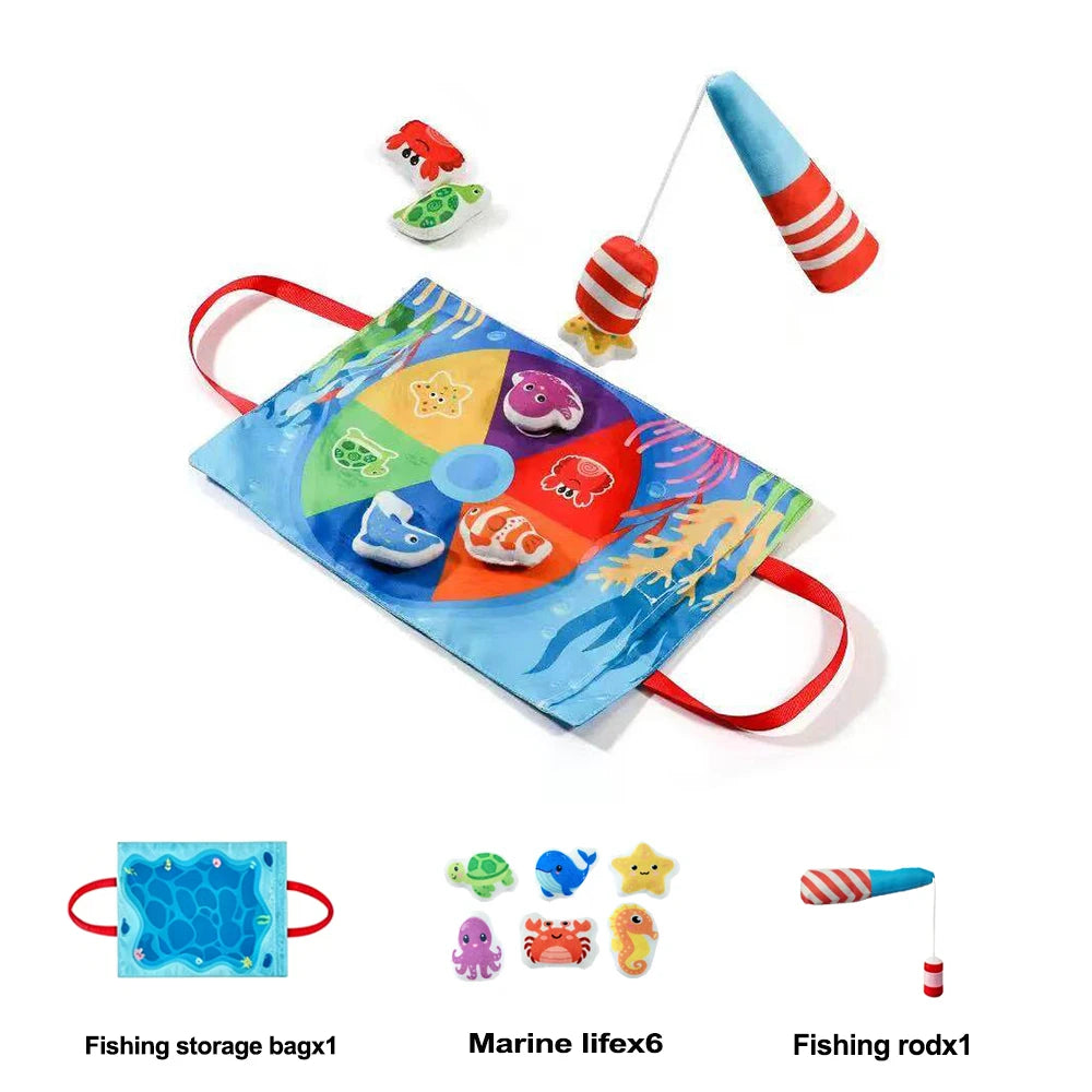 Montessori Cloth Fishing Game with Sea Animals