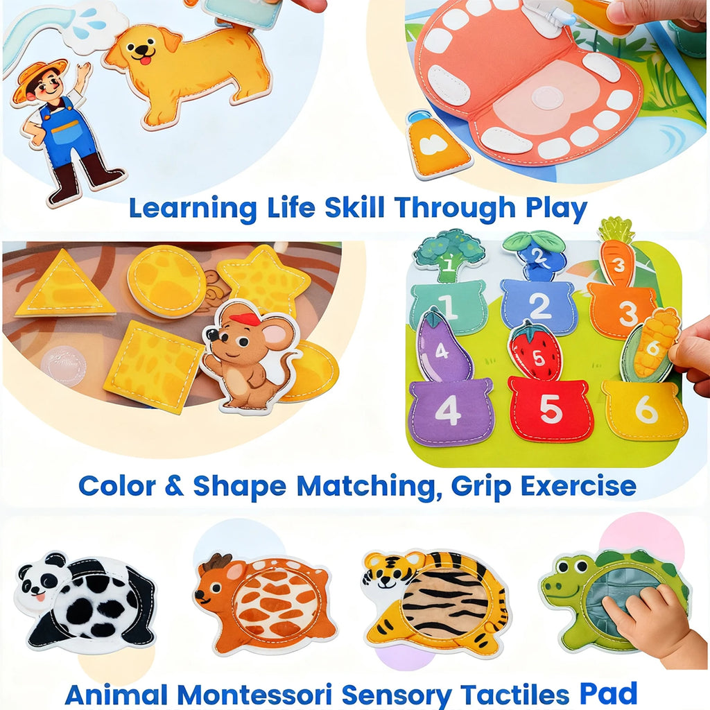 Montessori Giraffe Busy Board Quiet Book